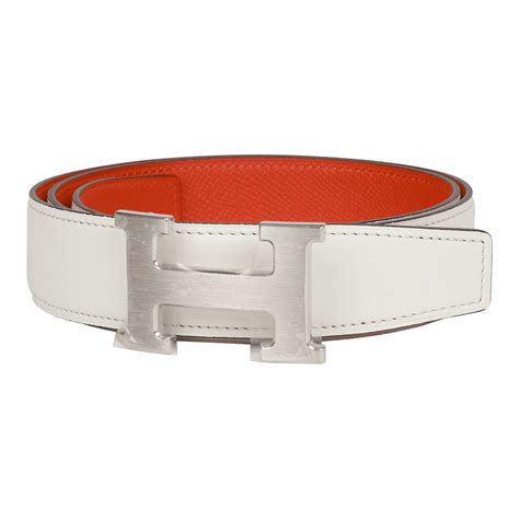 hermes belt buckle dustbag|Hermes 32mm White/Feu Constance H Belt 80cm Brushed .